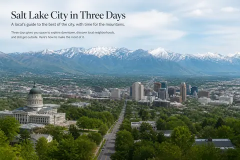 Photoreal editorial image for How Many Days Do You Need in Salt Lake City, Utah?