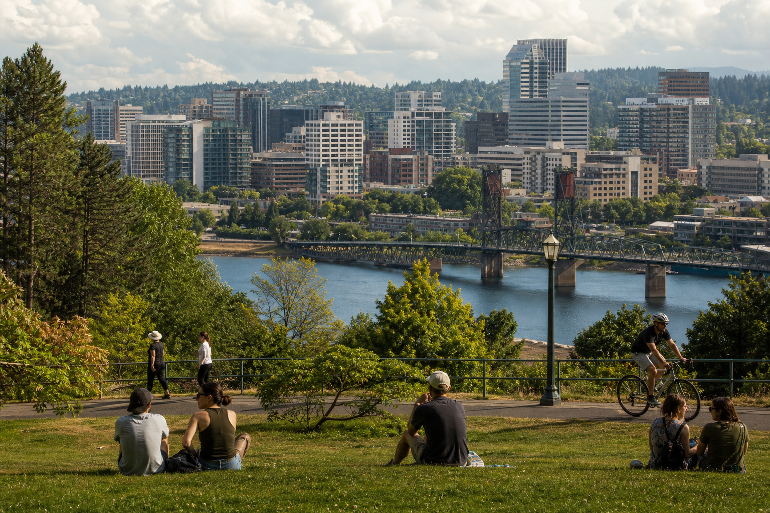 Photoreal editorial image for How Many Days Do You Need in Portland?, inspired by Portland