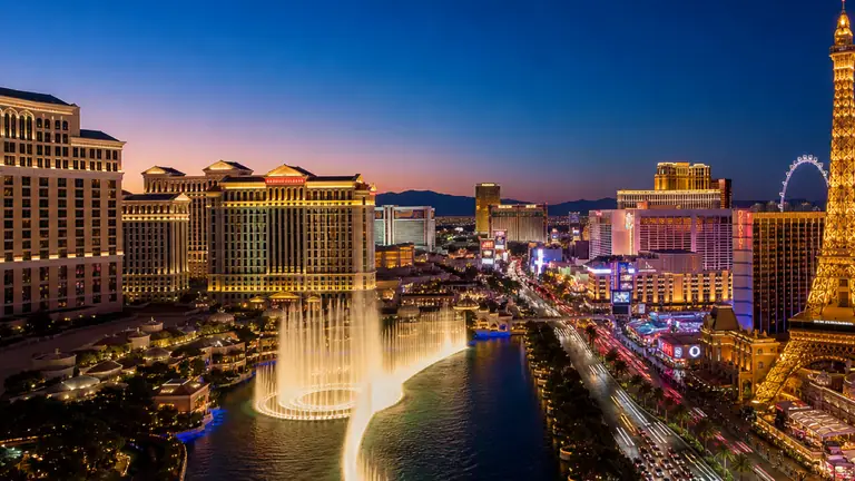 Photoreal editorial image for How to Do Las Vegas Without Burning Out by Night Two, inspired by Las Vegas