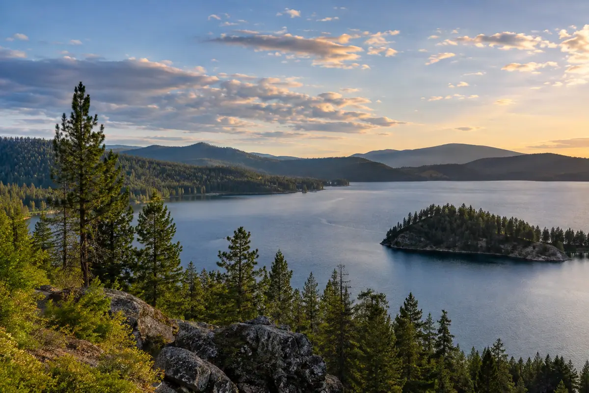Photoreal editorial image for How to Plan a Coeur d’Alene Lake Weekend Without Rushing the Shore, inspired by Coeur d’Alene
