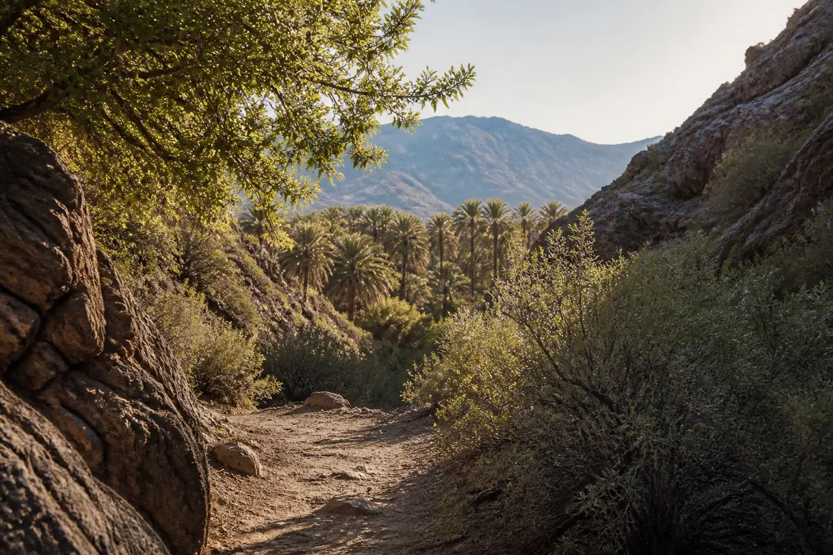 Photoreal editorial image for How to Plan Palm Springs Without Losing the Day to Heat, inspired by Palm Springs