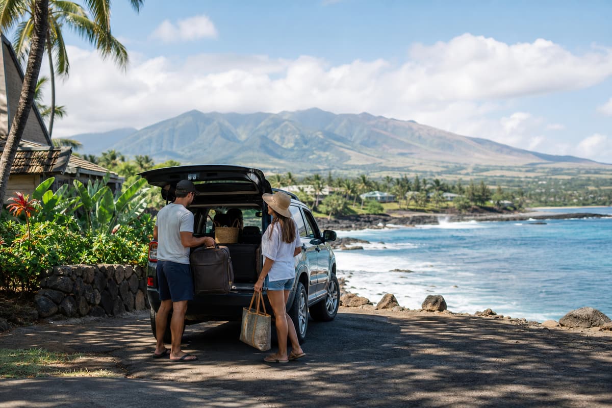 Photoreal editorial image for How to Split a Maui Trip Without Spending It All in the Car, inspired by Maui