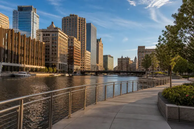 Photoreal Milwaukee lakefront and art museum in late-afternoon light