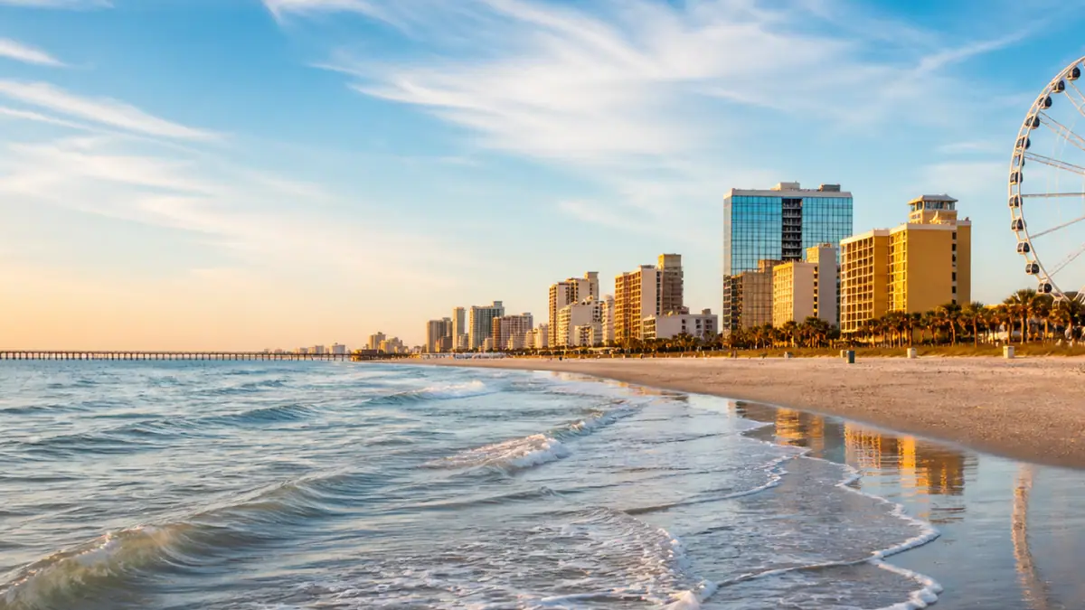 Photoreal editorial image for What Part of Myrtle Beach Fits Your Family Best?, inspired by Myrtle Beach