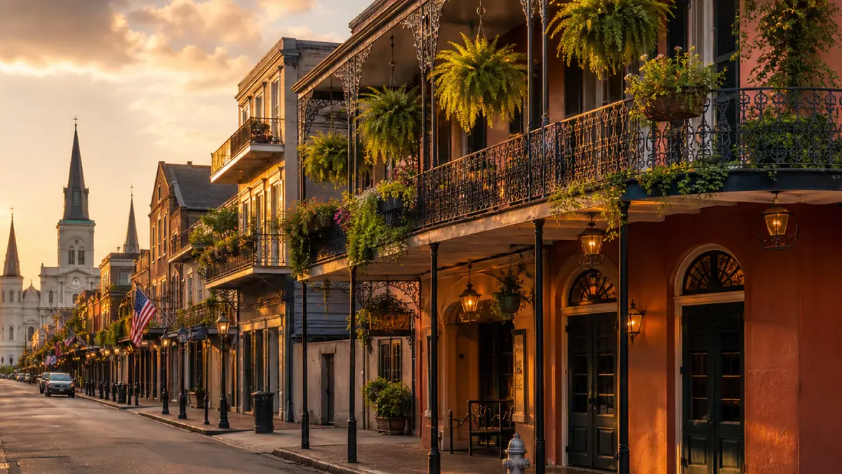 Photoreal editorial image for Where to Base Yourself in New Orleans if You Want Nights Without Chaos, inspired by New Orleans
