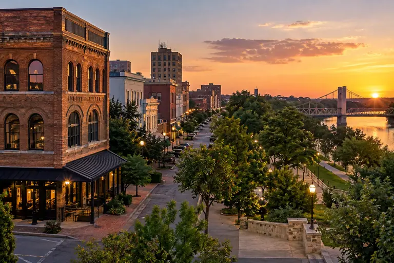 Photoreal editorial image for Where to Stay in Waco: Downtown, Baylor, or a Quieter Suite Base, inspired by Waco, Texas