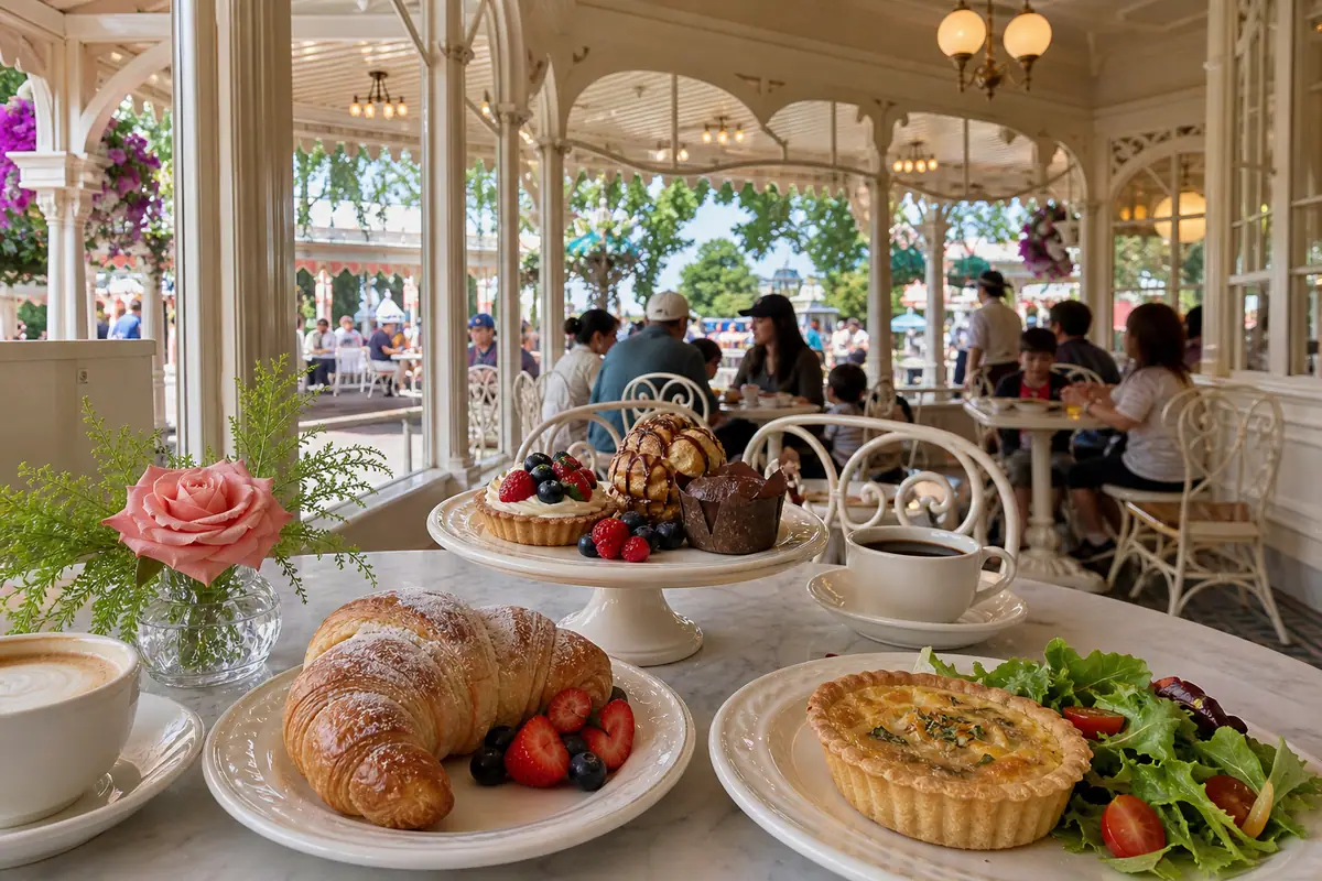 Photoreal Jolly Holiday Bakery Cafe dining scene representing Anaheim restaurant atmosphere