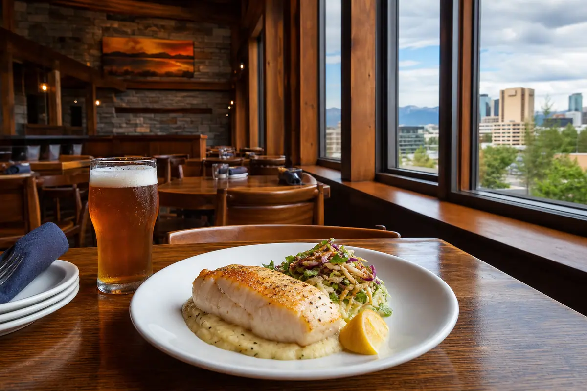 Photoreal travel-editorial view of Glacier Brewhouse in Anchorage, Alaska