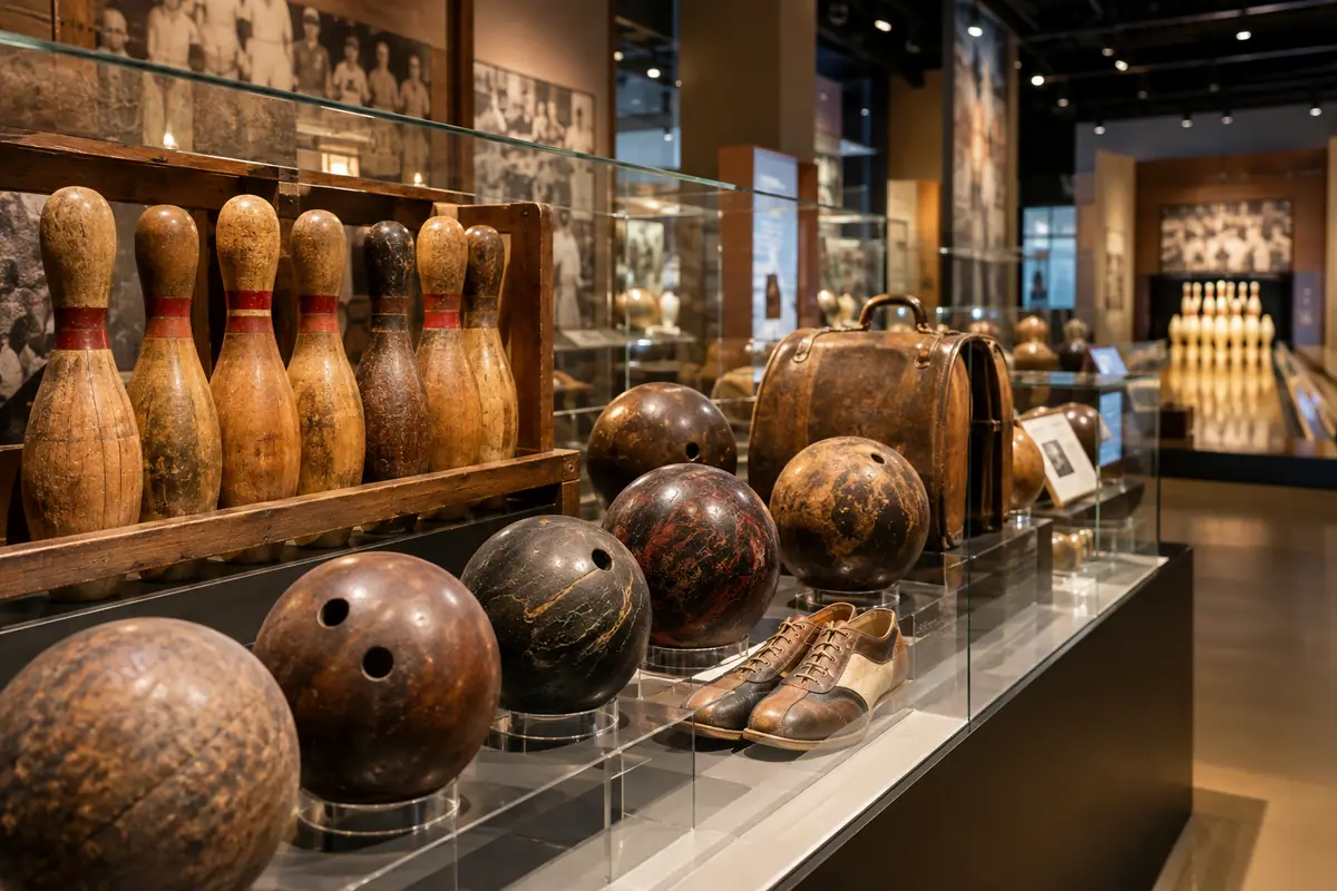 Photoreal travel-editorial view of International Bowling Museum and Hall of Fame in Arlington, Texas