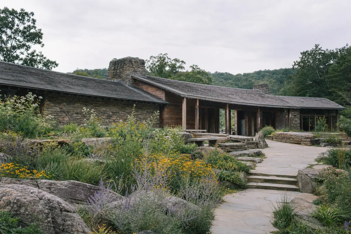 Photoreal view of Folk Art Center in Asheville
