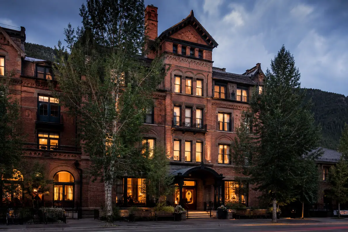 Travel-editorial view of Hotel Jerome, Auberge Resorts Collection in Aspen, Colorado