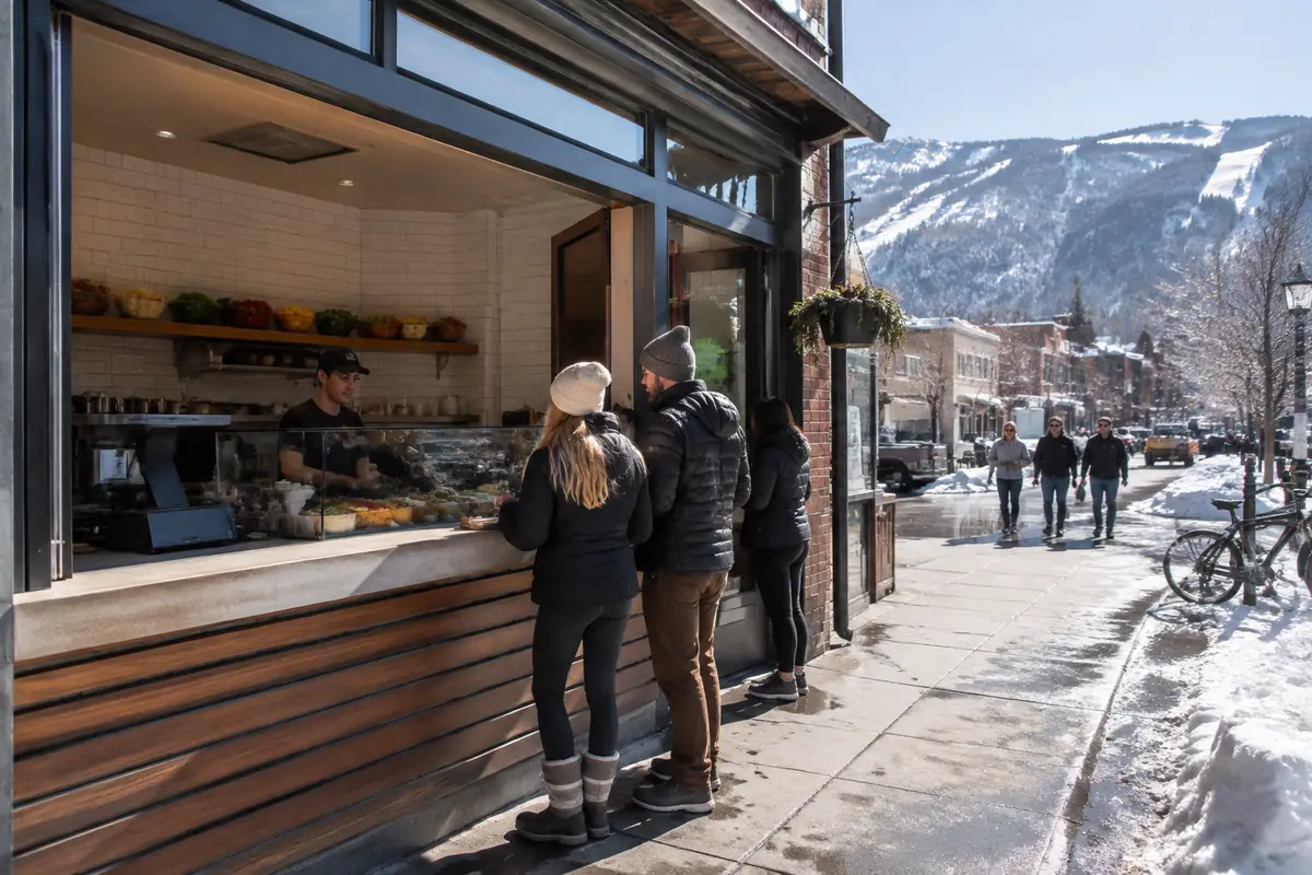 Travel-editorial view of Big Wrap in Aspen, Colorado
