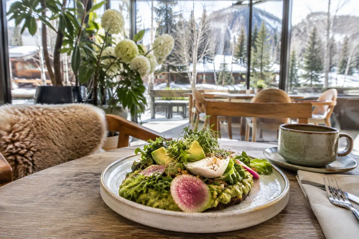 Travel-editorial view of Spring Cafe Aspen in Aspen, Colorado