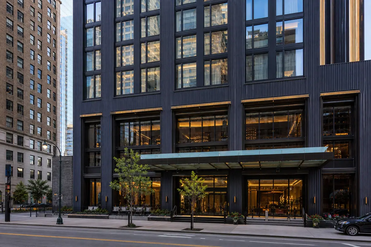 Photoreal historic boutique hotel exterior representing The Candler Hotel Atlanta