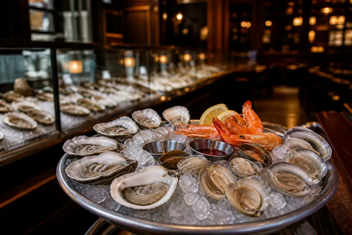 Photoreal travel-editorial view of Dock’s Oyster House in Atlantic City