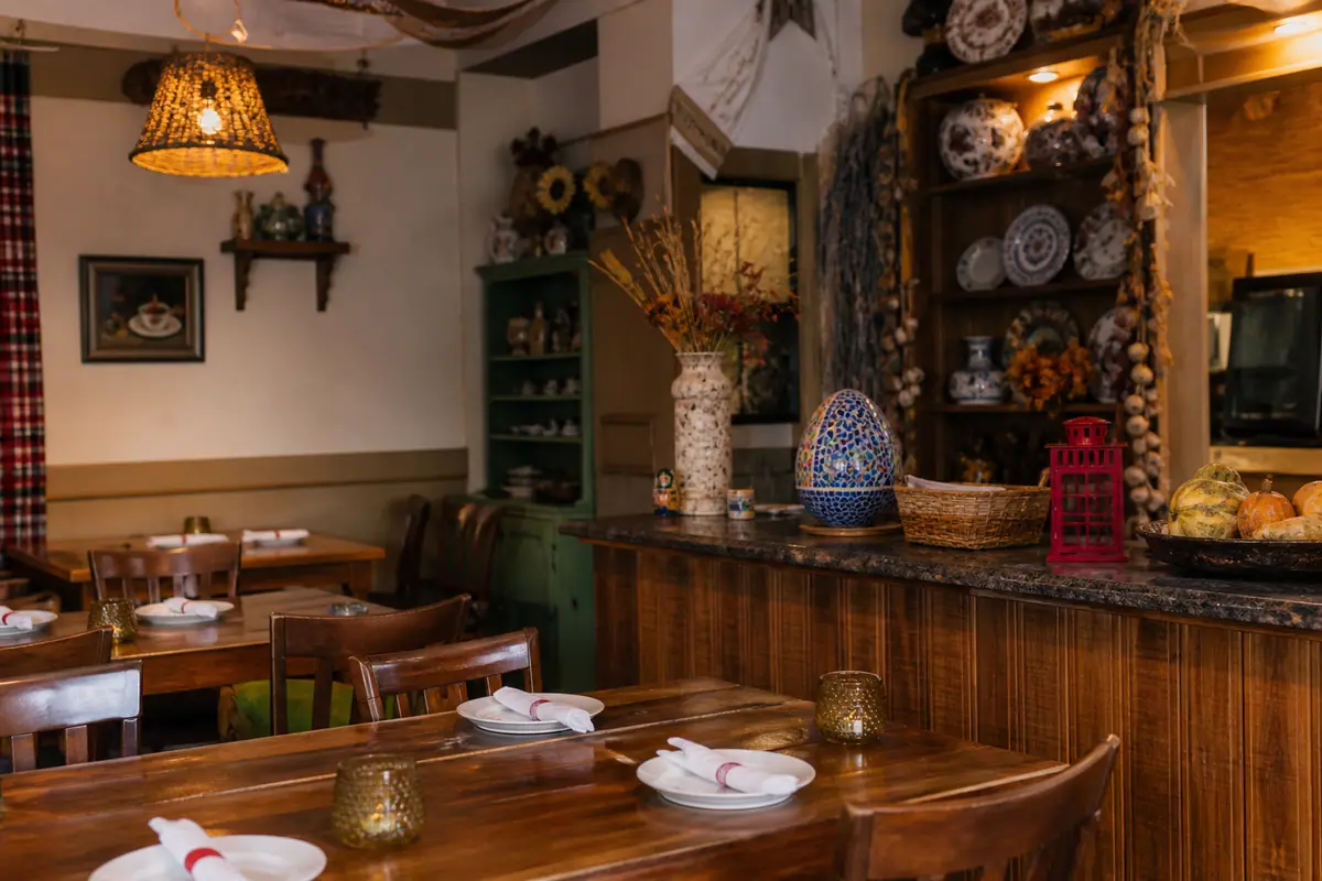 Photoreal editorial view of Alyonka Russian Cuisine in Boise