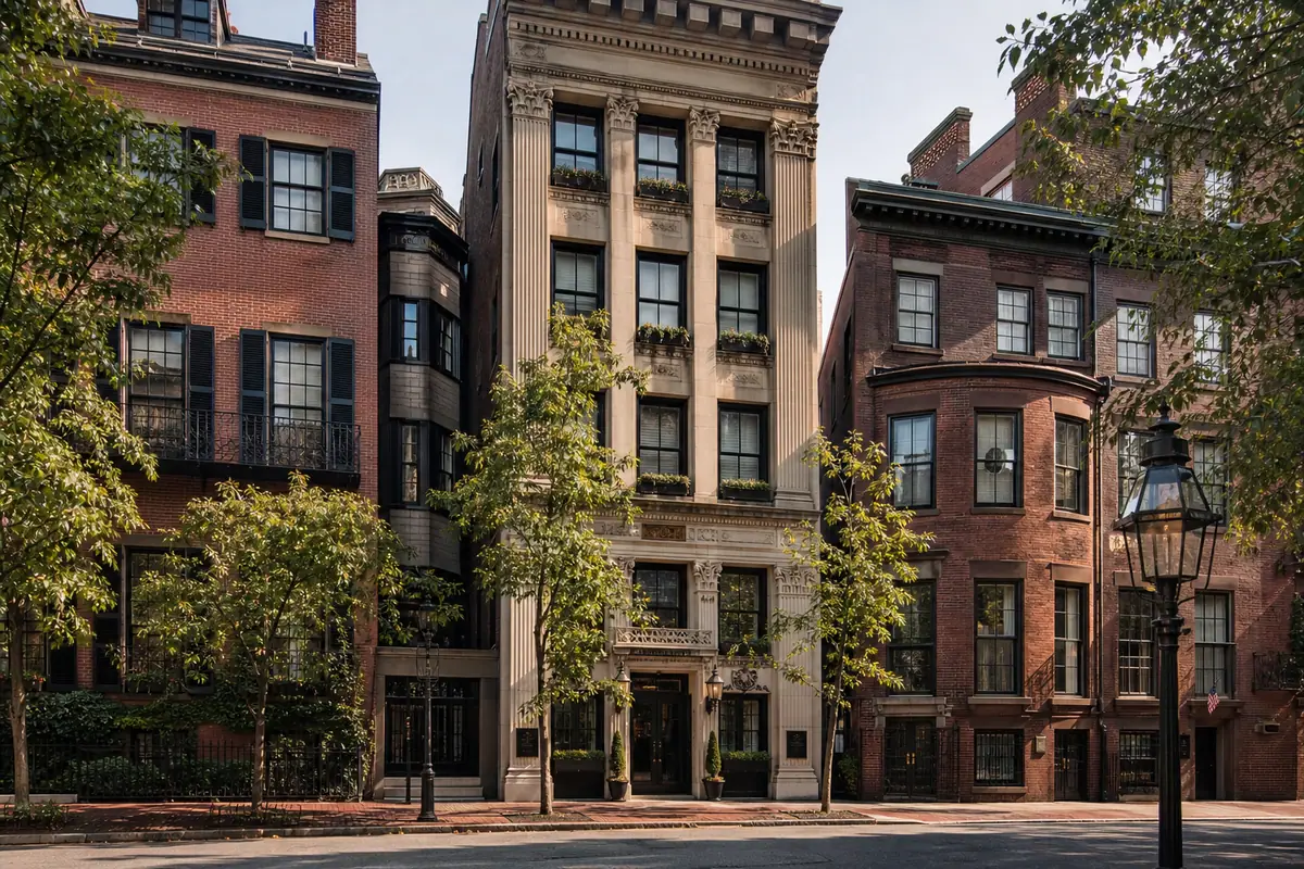 Photoreal exterior of XV Beacon in Boston