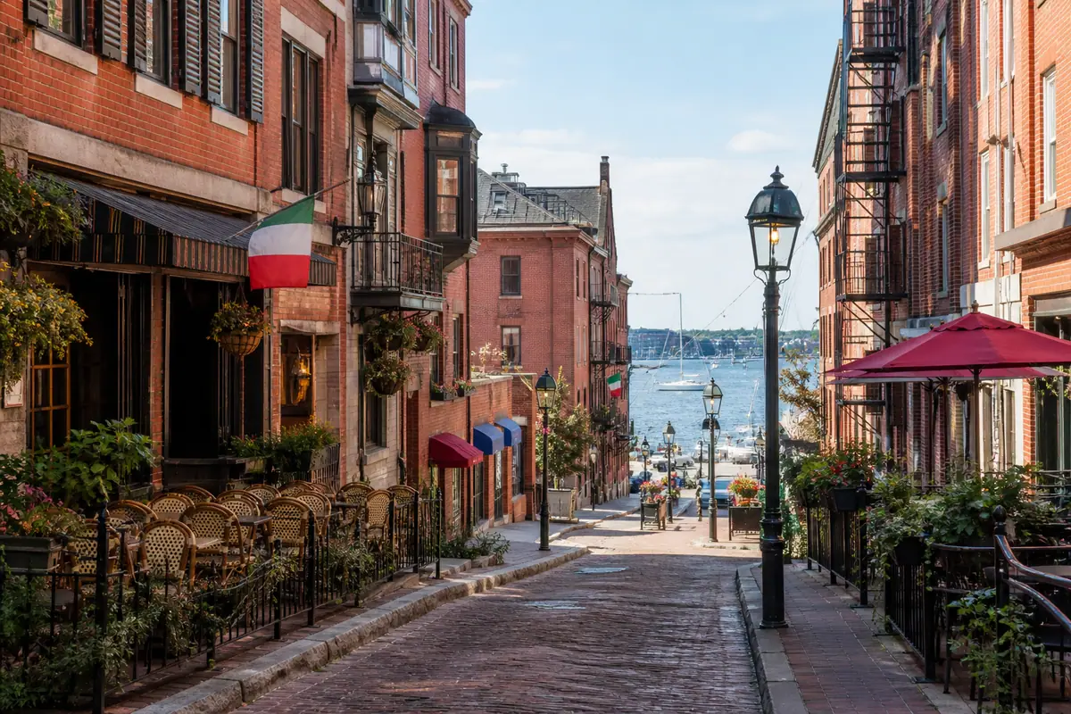Photoreal view of North End and Waterfront in Boston