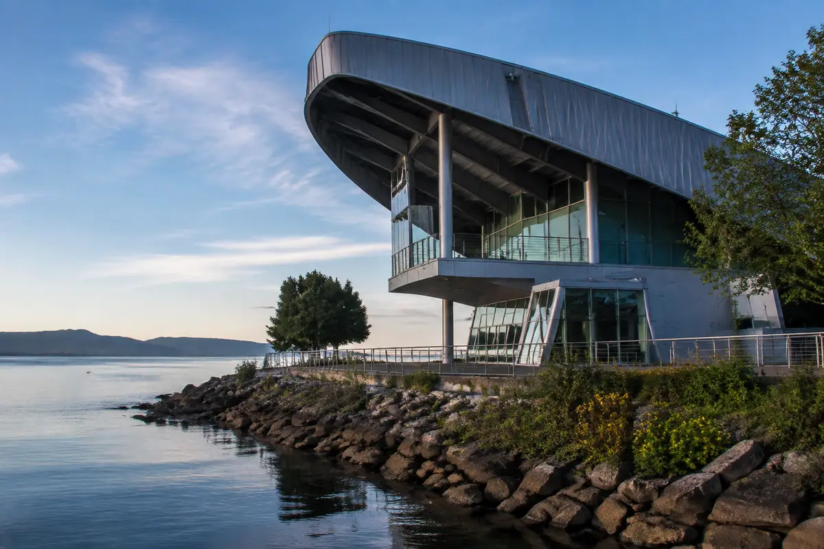 Travel-editorial view of ECHO, Leahy Center for Lake Champlain in Burlington, Vermont