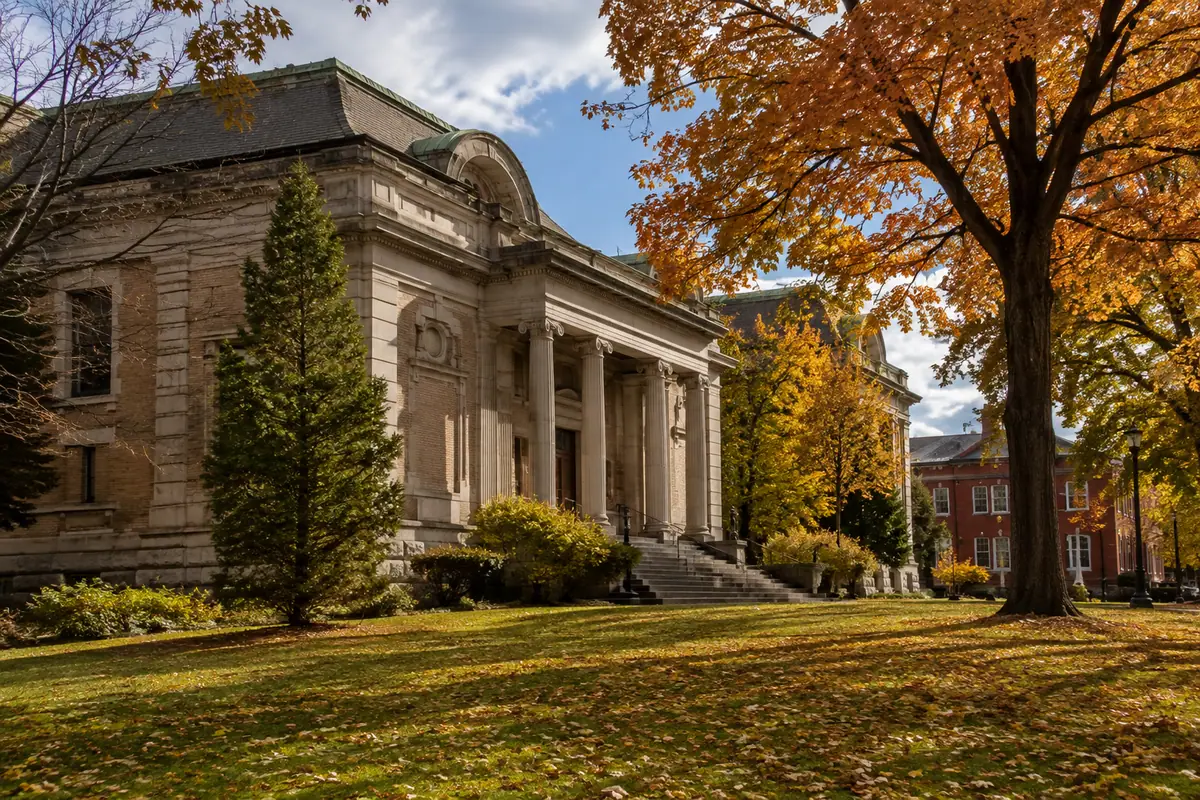 Travel-editorial view of Fleming Museum of Art in Burlington, Vermont