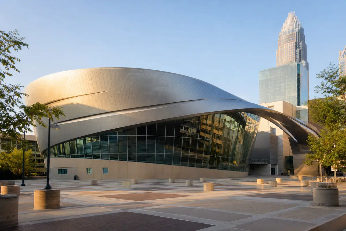 Photoreal view of NASCAR Hall of Fame in Charlotte