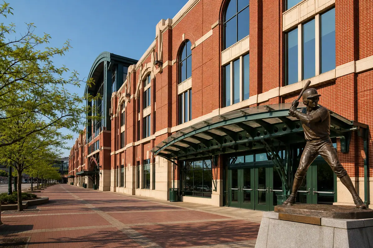 Photoreal view of Cincinnati Reds Hall of Fame and Museum in Cincinnati