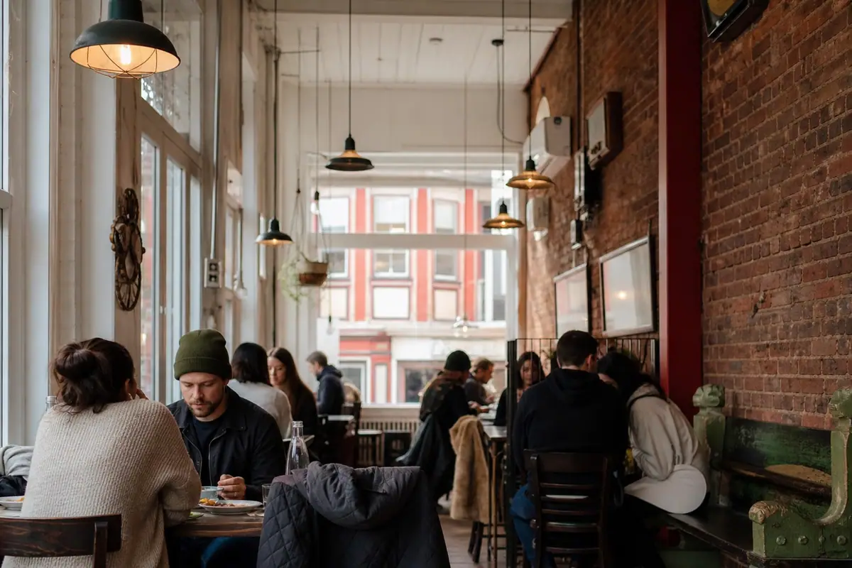 Photoreal view of Lucky's Cafe in Cleveland