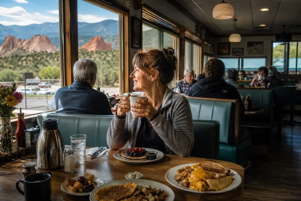 Photoreal view of Mountain Shadows Restaurant in Colorado Springs