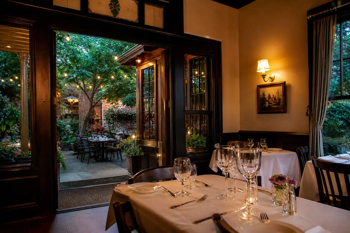 Photorealistic travel-editorial view of Lindey's in Columbus, Ohio