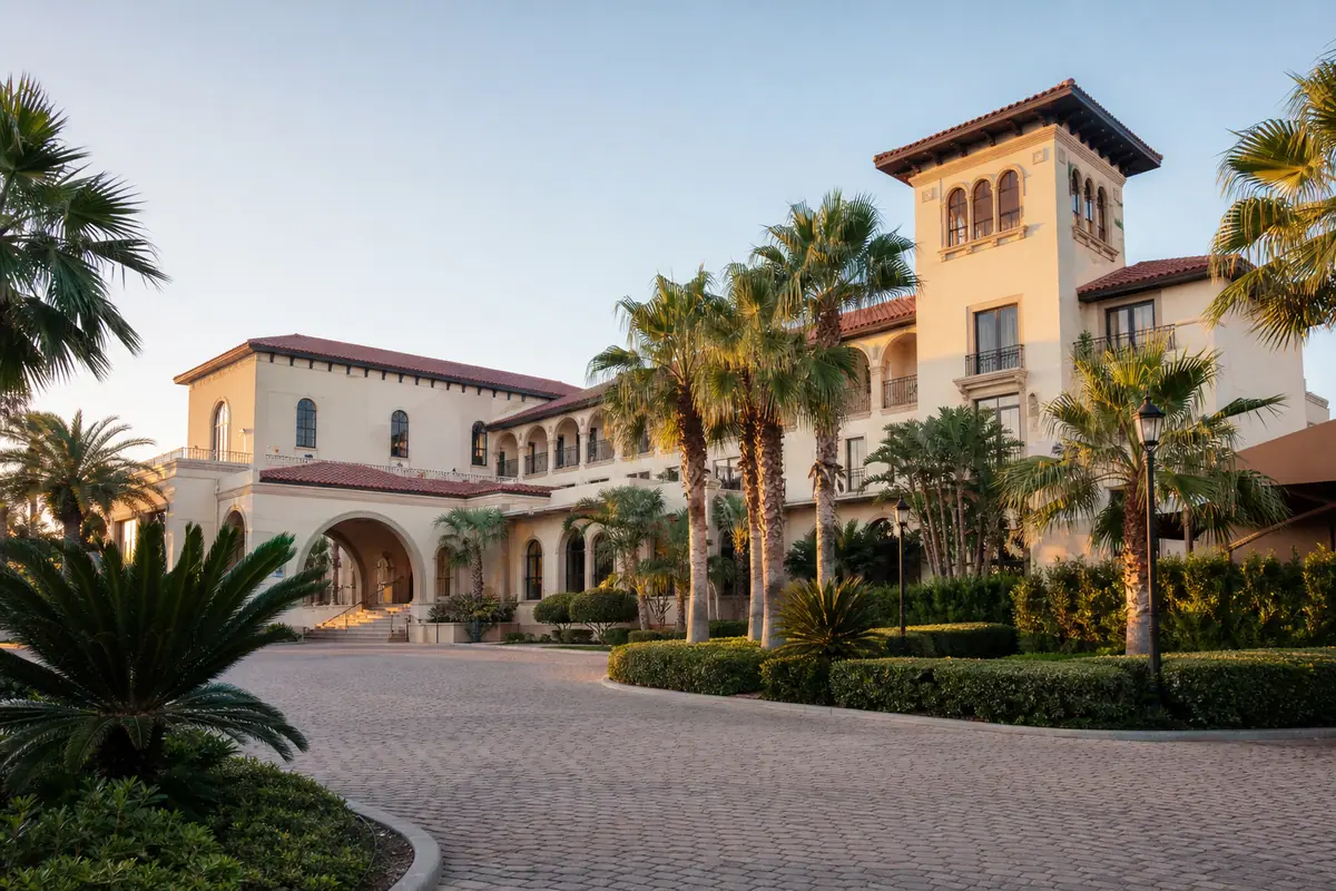 Photoreal travel-editorial view of The Shores Resort & Spa in Daytona Beach, Florida