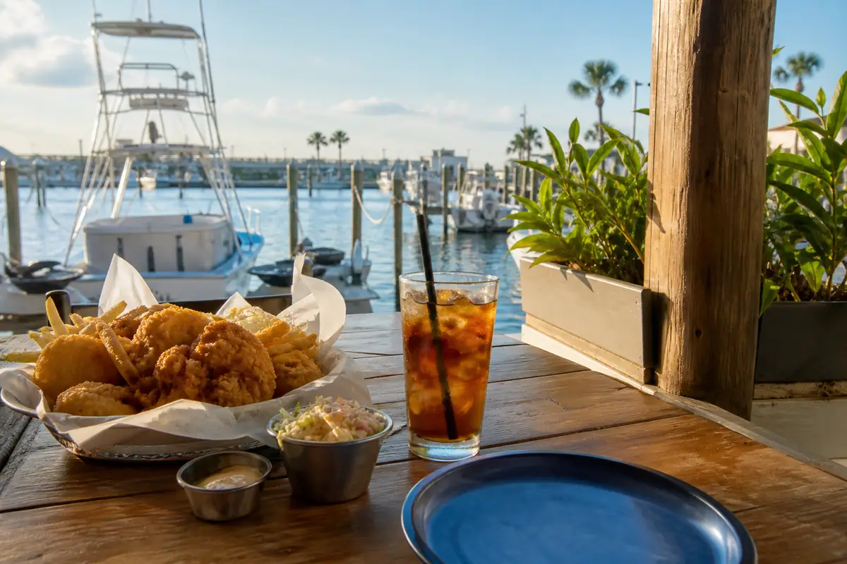 Photoreal travel-editorial view of Caribbean Jack's in Daytona Beach, Florida