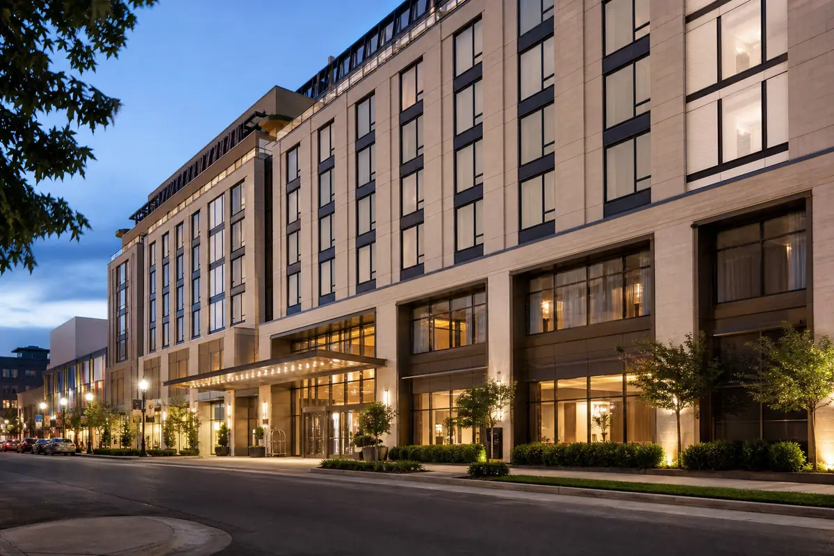 Photoreal exterior of Hotel Clio, a Luxury Collection Hotel, Denver Cherry Creek