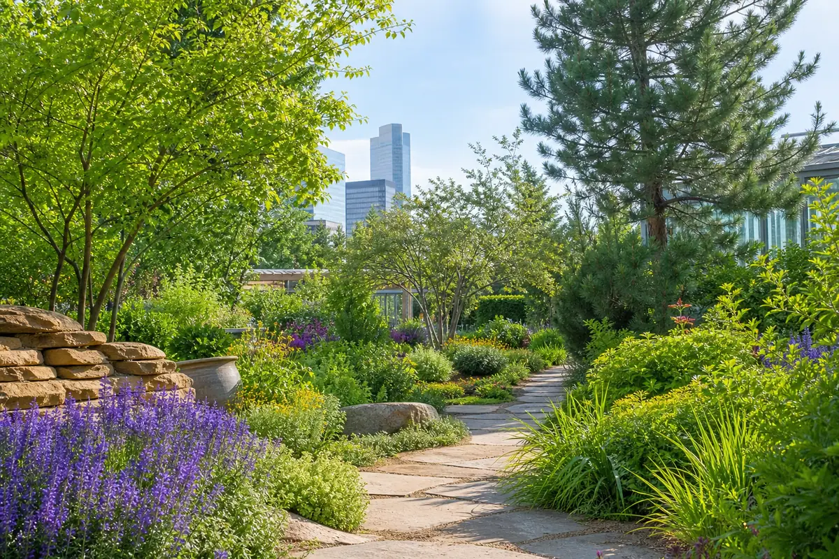 Photoreal Denver Botanic Gardens scene representing Denver