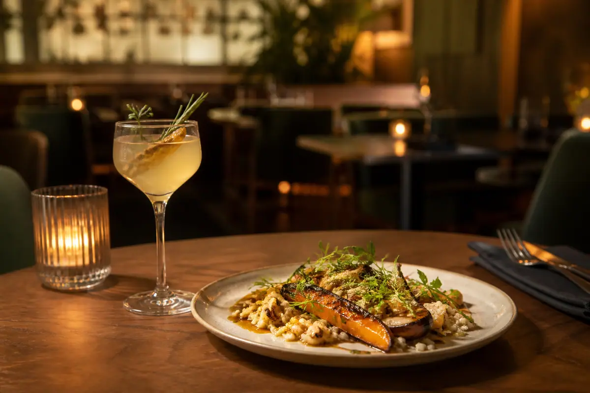 Photorealistic view of Chartreuse Kitchen and Cocktails in Detroit