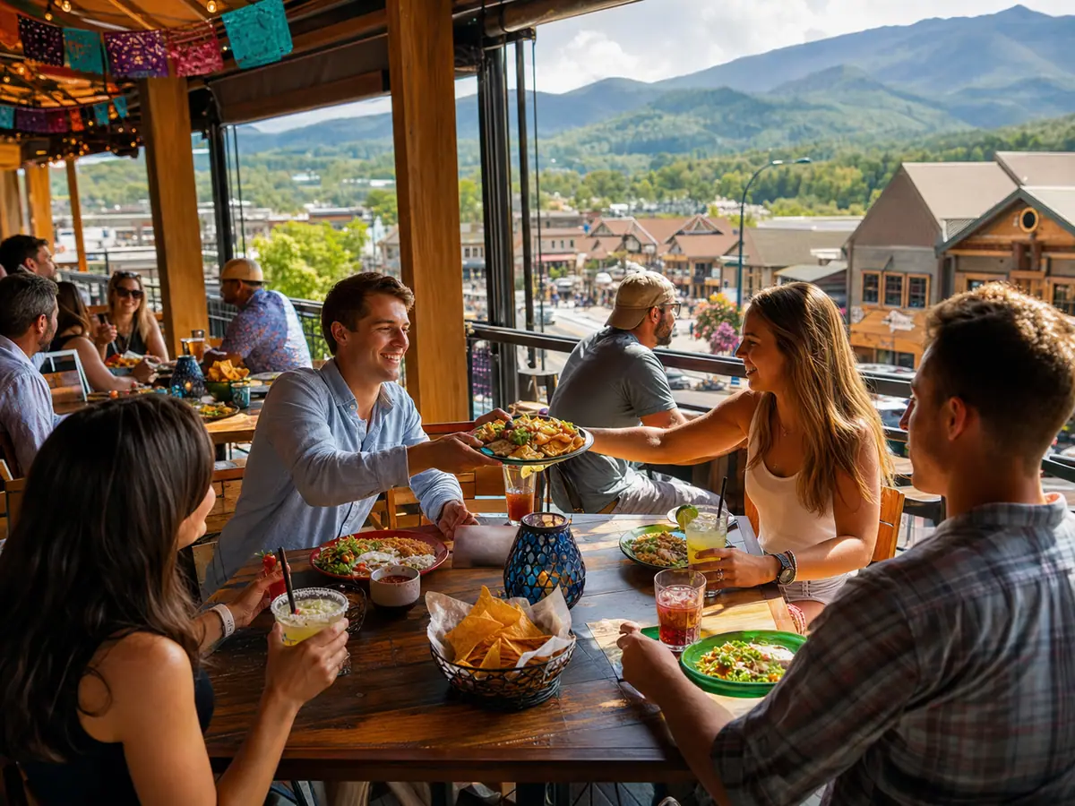 Photoreal dining or food scene representing Loco Burro Fresh Mex Cantina in Gatlinburg