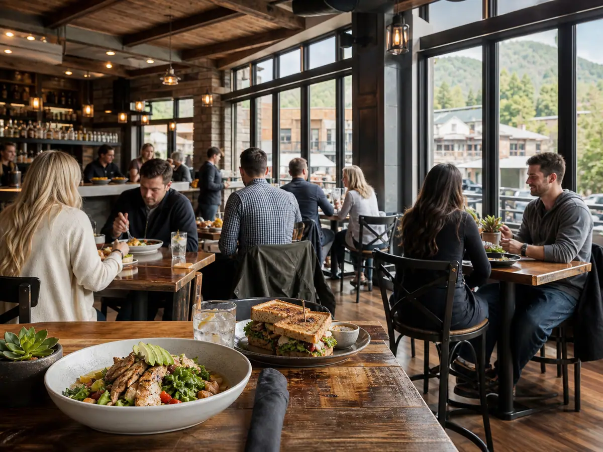 Photoreal dining or food scene representing Split Rail Eats in Gatlinburg