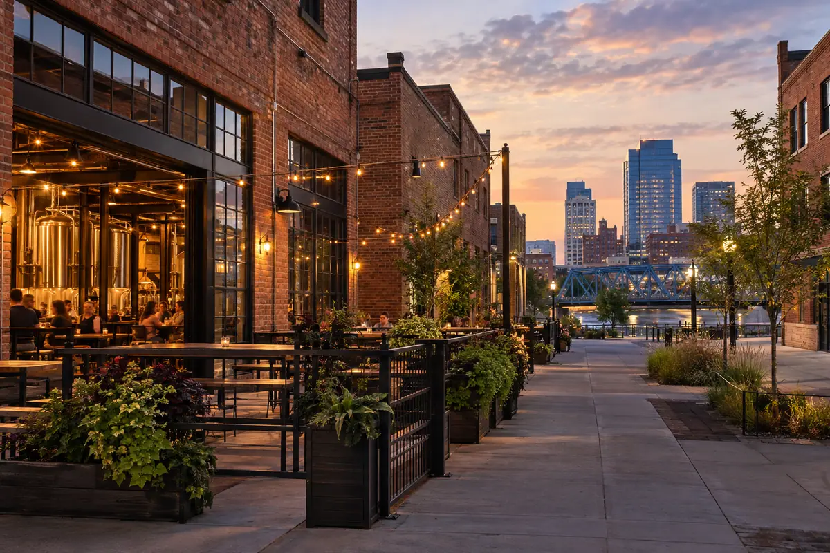 Photorealistic view of Grand Rapids Brewing Heritage Trail in Grand Rapids