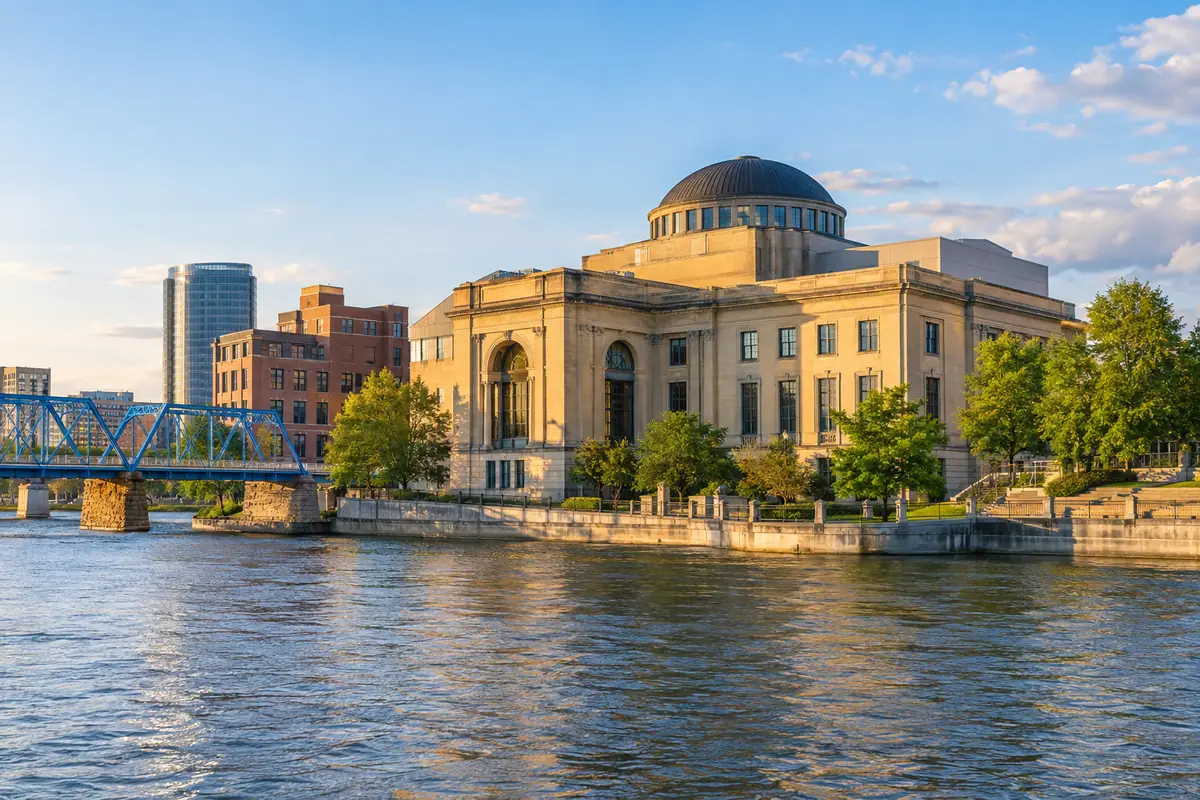 Photorealistic view of Grand Rapids Public Museum in Grand Rapids