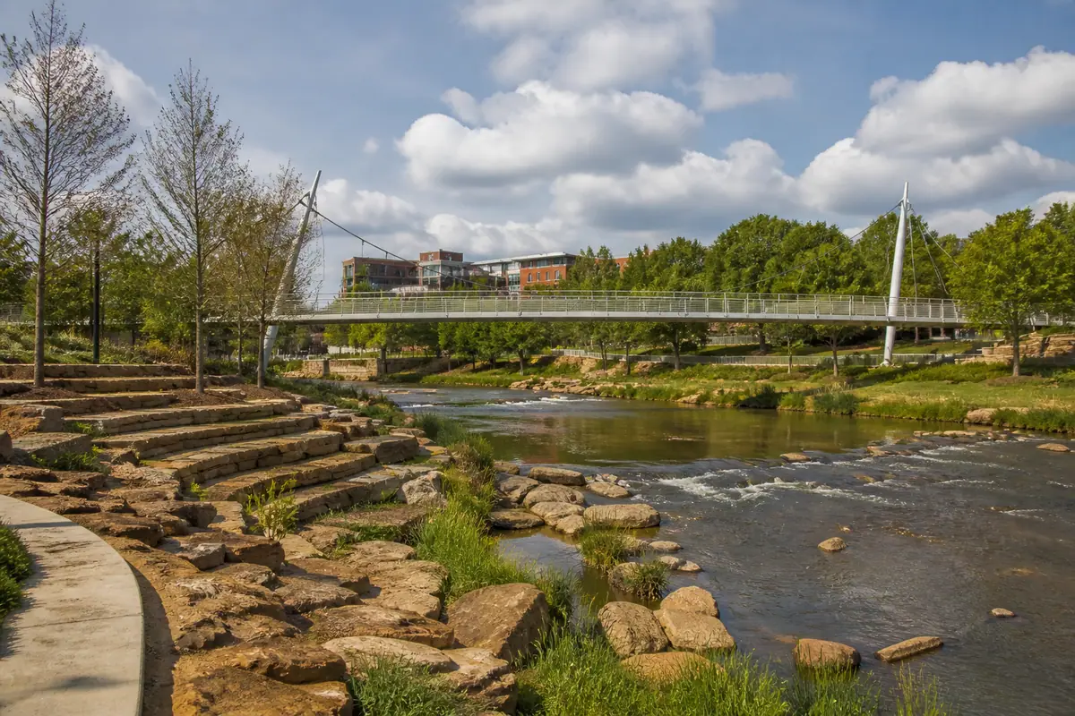 Photoreal view of Unity Park in Greenville, South Carolina