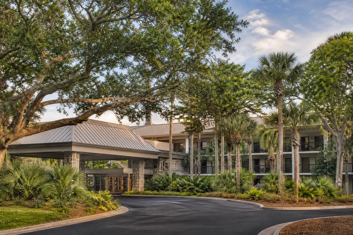 Photoreal travel-editorial view of Sonesta Resort Hilton Head Island on Hilton Head Island, South Carolina