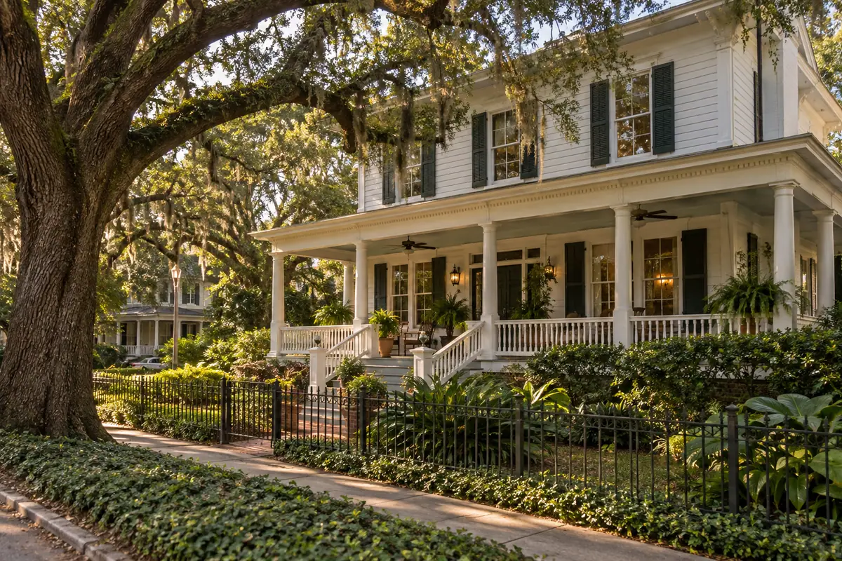 Photoreal travel-editorial view of Riverdale Inn in Jacksonville, Florida