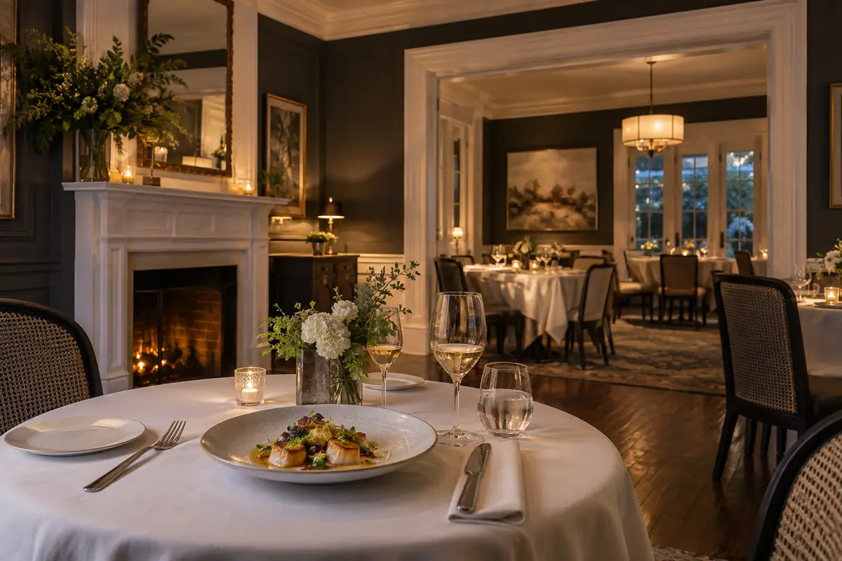 Photoreal travel-editorial view of Matthew’s Restaurant in Jacksonville, Florida