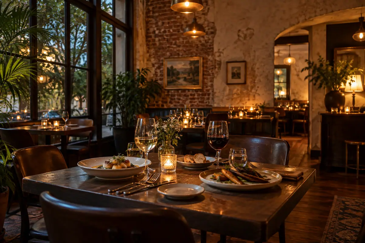 Photoreal travel-editorial view of Orsay in Jacksonville, Florida