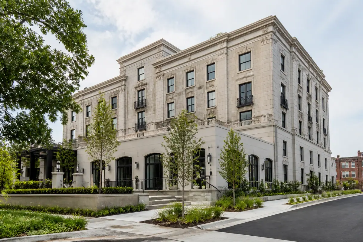 Photoreal travel-editorial view of The Fontaine in Kansas City, Missouri