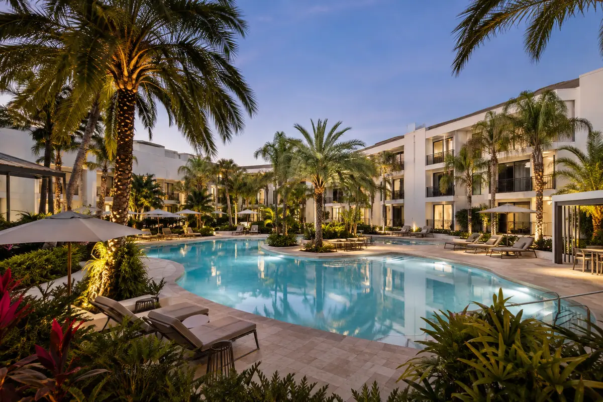 Photoreal travel-editorial view of Meliá Orlando Celebration in Kissimmee, Florida