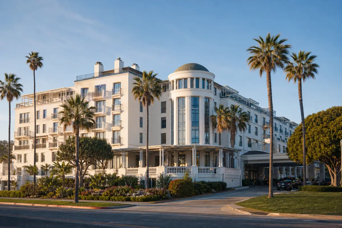 Photoreal Fairmont Miramar Hotel & Bungalows luxury stay in Santa Monica