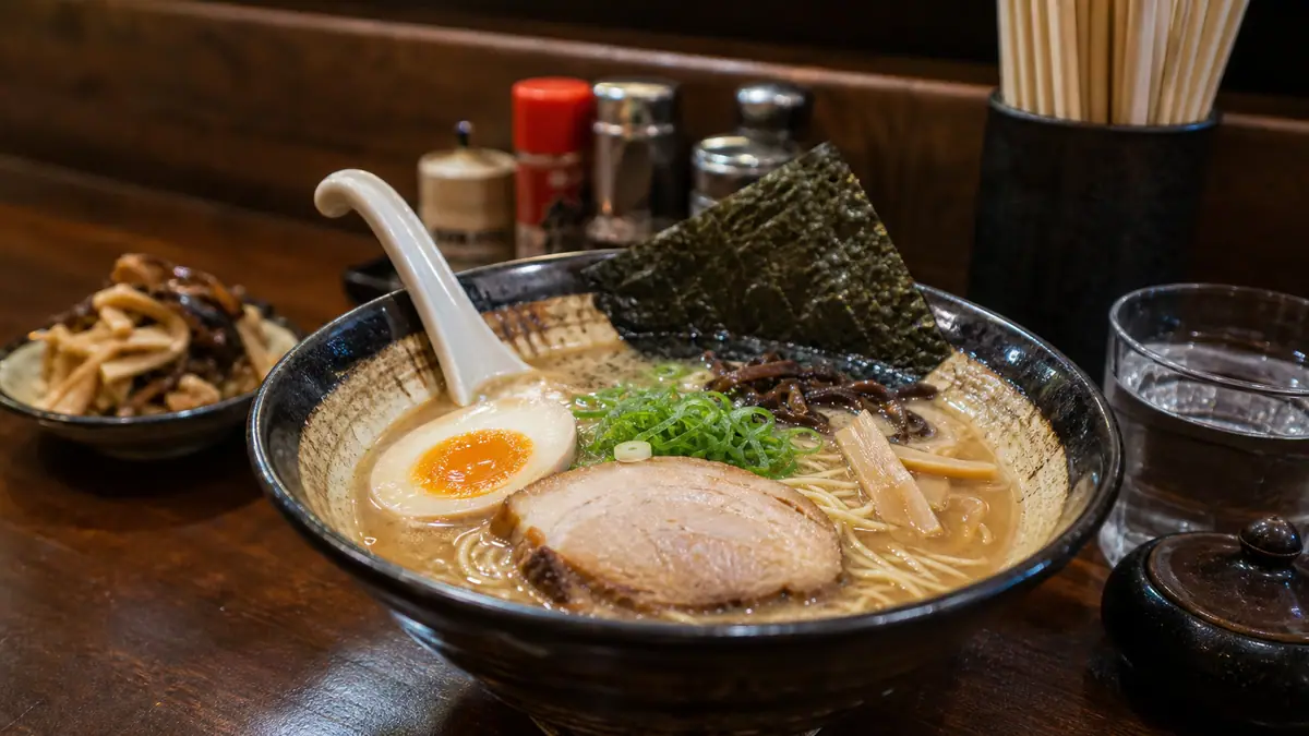 Photoreal Daikokuya ramen scene in Los Angeles