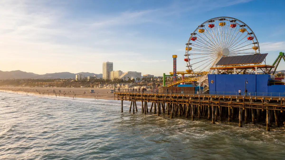 Photoreal Santa Monica Pier and beach in Los Angeles