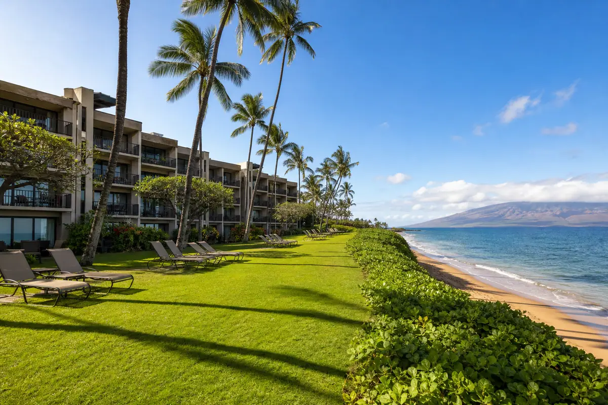 Photoreal exterior of Royal Lahaina Resort & Bungalows on Maui