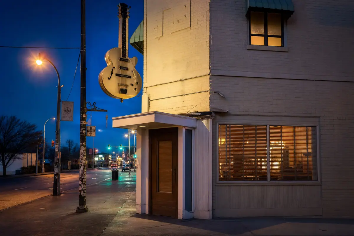 Photoreal view of Sun Studio in Memphis